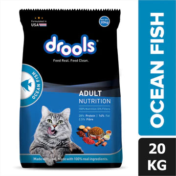 Drools Adult (+1 Year) Ocean Fish Dry Cat Food - 20Kg
