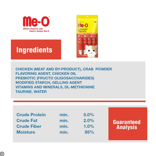 Me-O Creamy Treat for Cats – Crab Flavour