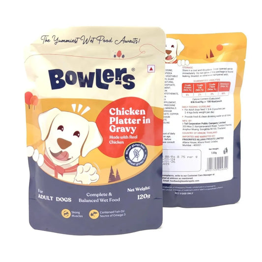 Bowler’s Chicken Platter in Gravy – For Adult Dogs
