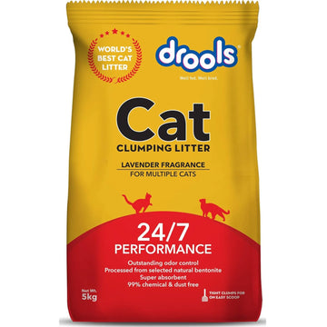 Drools Ultra Clump Cat Litter – Lavender Scented, Natural Bentonite & Superior Odor Control