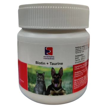 Biotin + Taurine Tablets by Scientific Remedies – Advanced Skin, Coat & Heart Support for Dogs & Cats