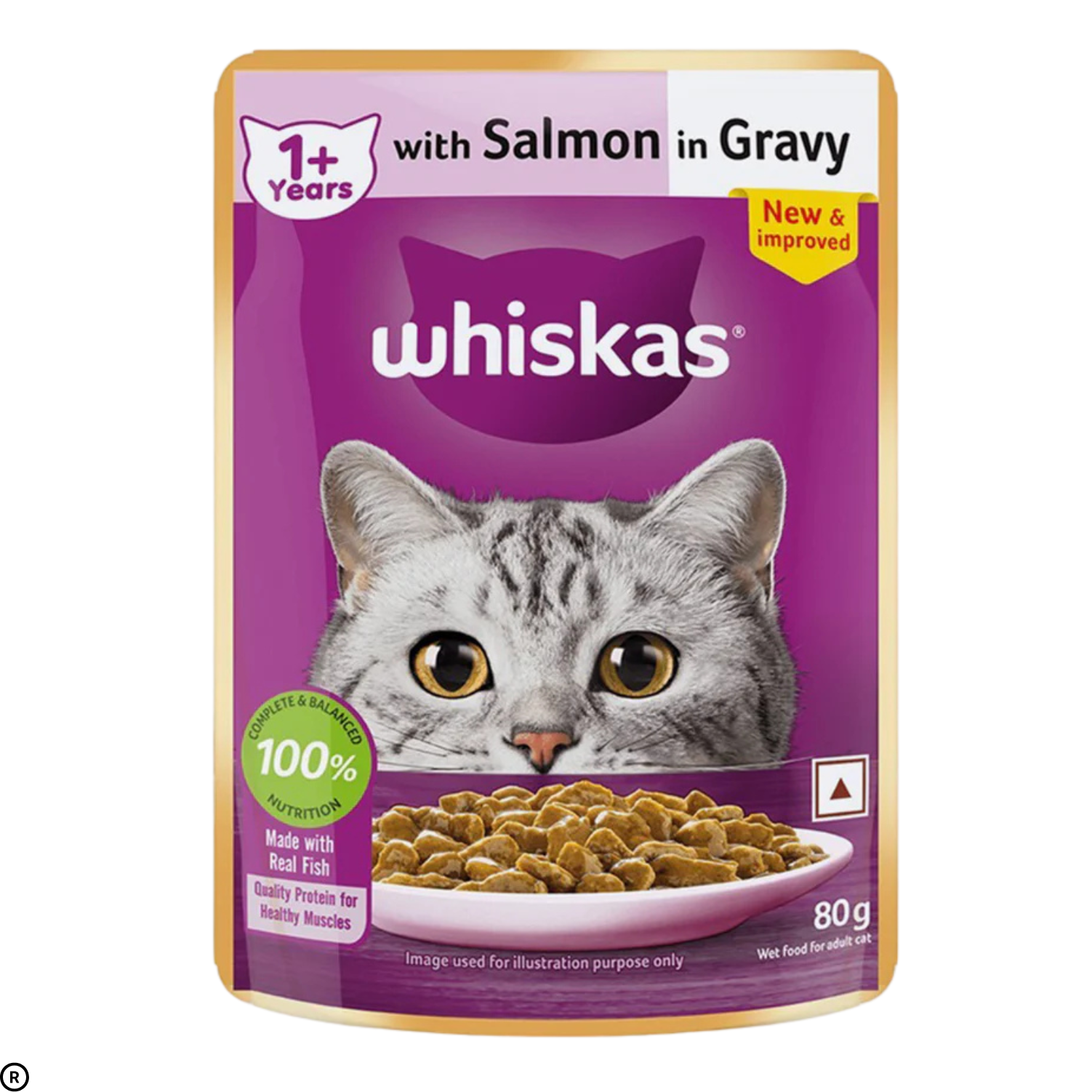 Whiskas Selmon In Gravy Adult Cat Wet Food