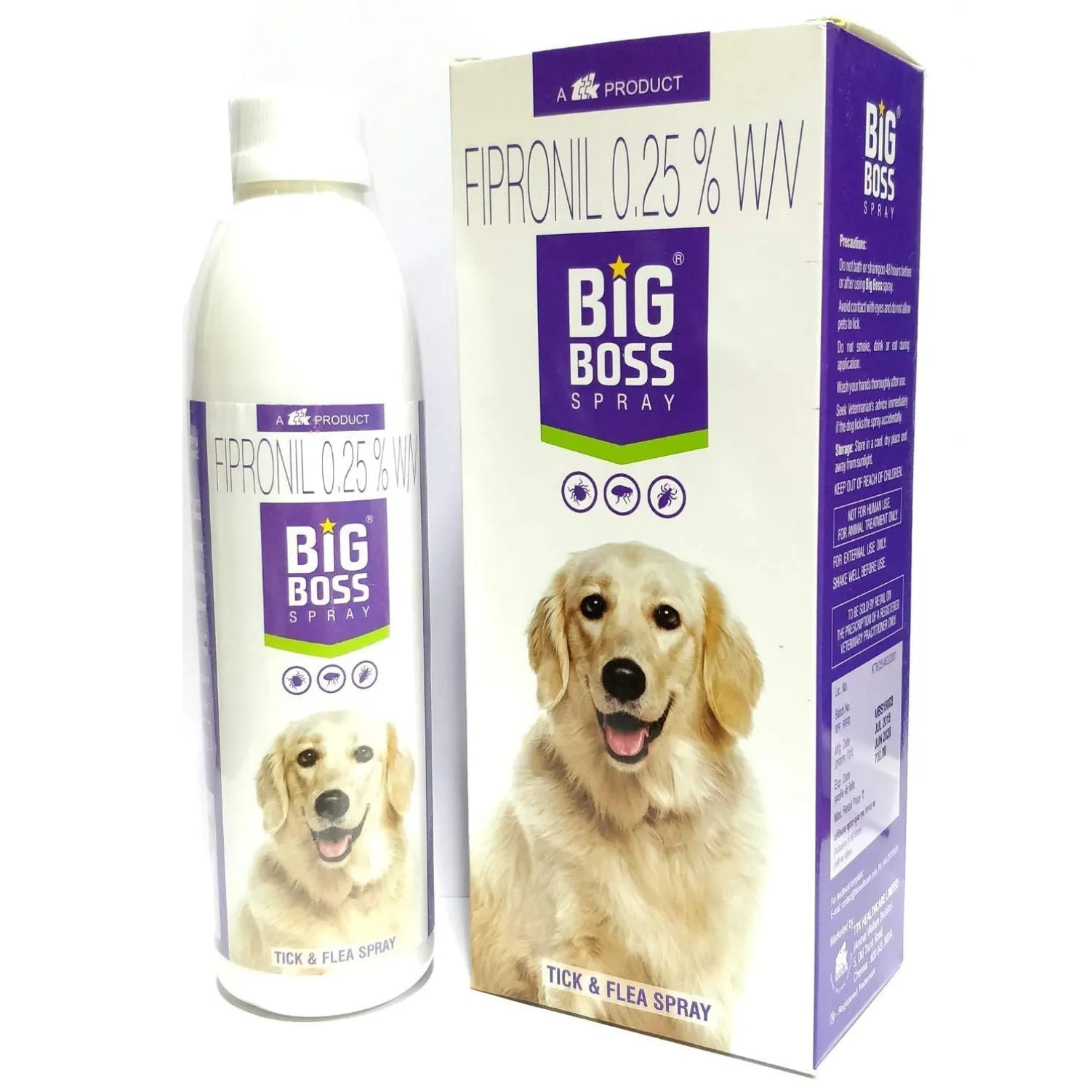 TTK Big Boss Tick & Flea Spray for Dogs & Cats – 100 ml