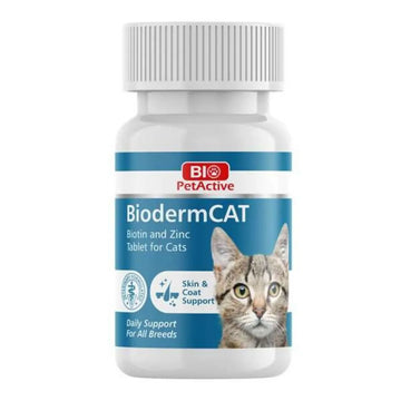 BIO PetActive BiodermCAT – Biotin & Zinc Tablets for Cats (Skin & Coat Support)