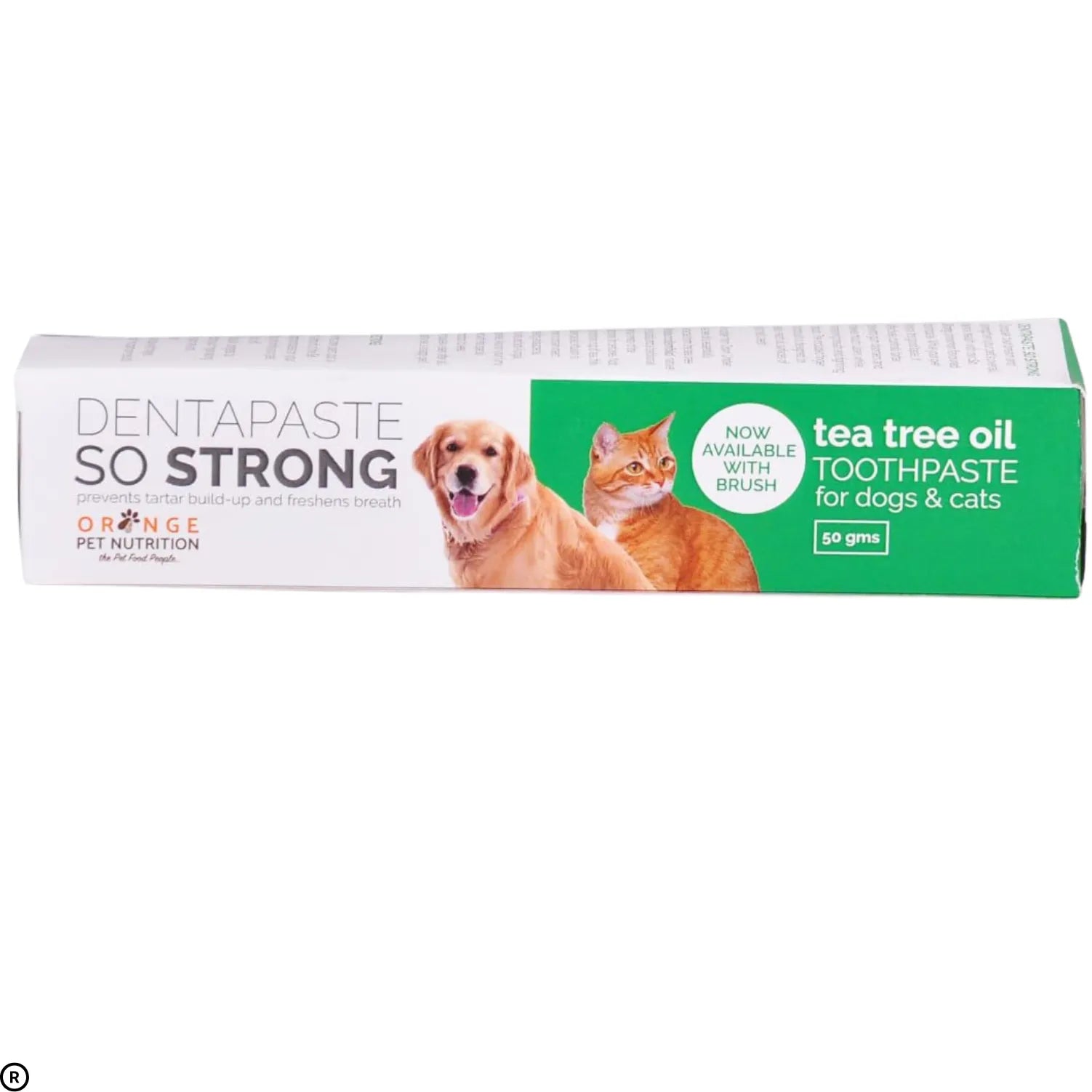 Orange Pet Nutrition Tea Tree Oil Dental Care Dentapaste for Dogs & Cats – 50gm Toothpaste with Brush