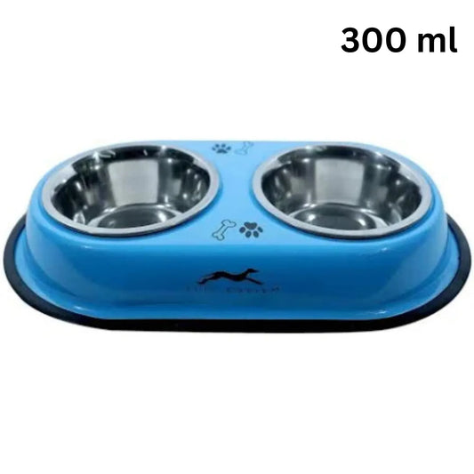 Pets Empire Solid Dog Feeding Double Dinner Bowl