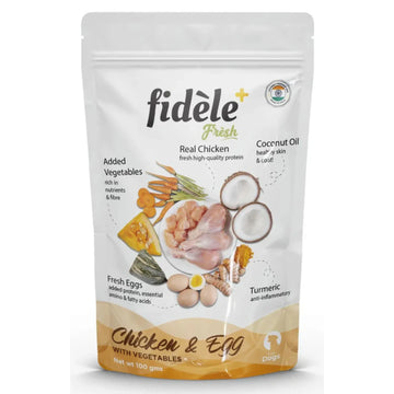 Fidele+ Fresh Chicken & Egg With Vegetables Pouch – 100 gm