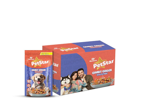 Mankind Petstar Chunky Chicken Gravy Puppy Dog Wet Food